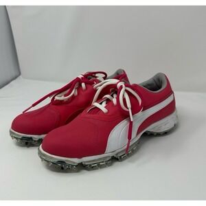 🍓 PUMA Sunnylite V2 Women's Golf Shoes Size 6.5 Raspberry And White Sneakers